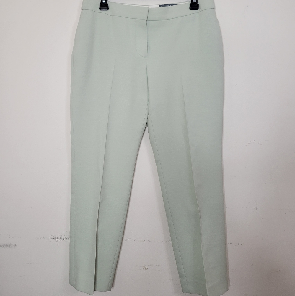 Alexander McQueen light wool silk trouser in mint green size 42 NWT